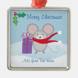 God jul Mouse Ceramic Ornament