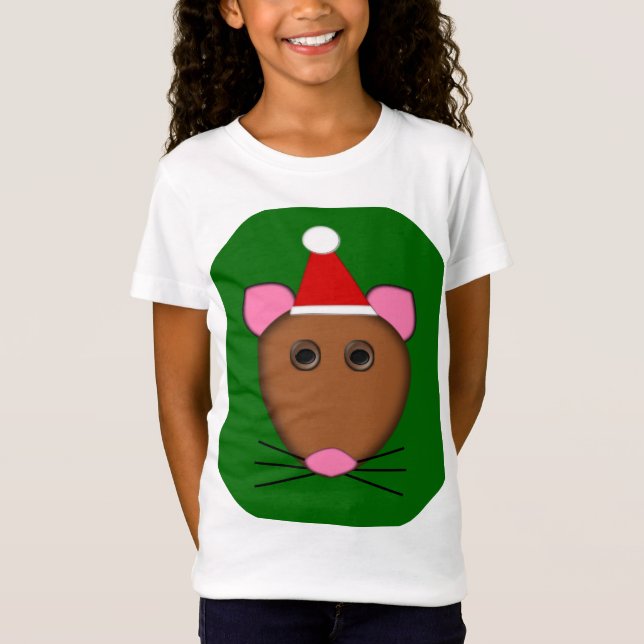 God jul Mouse Kids T Shirt (Framsida)