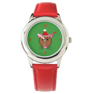 God jul Mouse Kids Watch med nummer Armbandsur