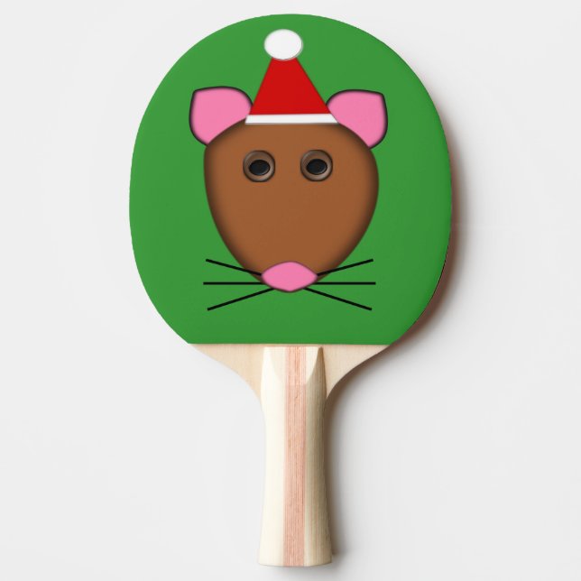 God jul Mouse Ping Pong Paddle Pingisracket (Framsidan)