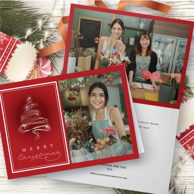 God jul mousserande Julgran Business Helgkort (Skapare uppladdad)