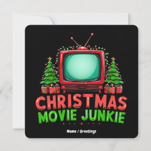 God Jul Movie Junkie Retro Helgdag Funny Matchi Inbjudningar