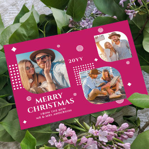 God jul, Mr & Mrs. 3 Photo Collage Modern