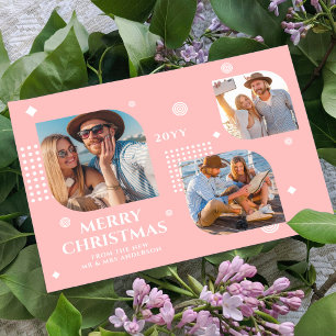 God jul, Mr & Mrs. 3 Photo Collage Modern
