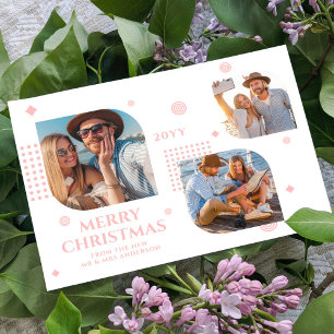 God jul, Mr & Mrs. 3 Photo Collage Modern