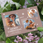 God jul, Mr & Mrs. 3 Photo Collage Modern<br><div class="desc">God jul Mr & Mrs. 3 Photo Collage Trendig Modern julkort innehåller en fotokollage av tre av dina favoritfoton med texten "God jul från den nya Mr & Mrs." i elegantens vita skript. Anpassa genom att redigera texten i textrutorna. Perfekt till jul att skicka till vänner och familj. PHOTO TIP:...</div>
