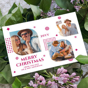 God jul, Mr & Mrs. 3 Photo Collage Modern