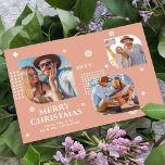 God jul, Mr & Mrs. 3 Photo Collage Modern<br><div class="desc">God jul Mr & Mrs. 3 Photo Collage Trendig Modern julkort innehåller en fotokollage av tre av dina favoritfoton med texten "God jul från den nya Mr & Mrs." i elegantens vita skript. Anpassa genom att redigera texten i textrutorna. Perfekt till jul att skicka till vänner och familj. PHOTO TIP:...</div>