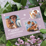 God jul, Mr & Mrs. 3 Photo Collage Modern<br><div class="desc">God jul Mr & Mrs. 3 Photo Collage Trendig Modern julkort innehåller en fotokollage av tre av dina favoritfoton med texten "God jul från den nya Mr & Mrs." i elegantens vita skript. Anpassa genom att redigera texten i textrutorna. Perfekt till jul att skicka till vänner och familj. PHOTO TIP:...</div>