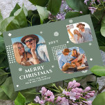God jul, Mr & Mrs. 3 Photo Collage Modern<br><div class="desc">God jul Mr & Mrs. 3 Photo Collage Trendig Modern julkort innehåller en fotokollage av tre av dina favoritfoton med texten "God jul från den nya Mr & Mrs." i elegantens vita skript. Anpassa genom att redigera texten i textrutorna. Perfekt till jul att skicka till vänner och familj. PHOTO TIP:...</div>