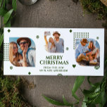 God jul, Mr & Mrs. 3 Photo Collage Modern Julkort<br><div class="desc">God jul Mr & Mrs. 3 Photo Collage Trendig Modern julkort innehåller en fotokollage av tre av dina favoritfoton med texten "God jul från den nya Mr & Mrs." i skriptet elegant grönt. Anpassa genom att redigera texten i textrutorna. Perfekt till jul att skicka till vänner och familj. PHOTO TIP:...</div>