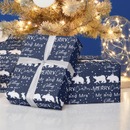 God jul Mr & Mrs Polar Bear Family Presentpapper