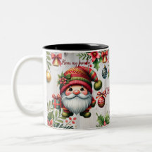 God jul, mugg med gnomer, säsong, vy