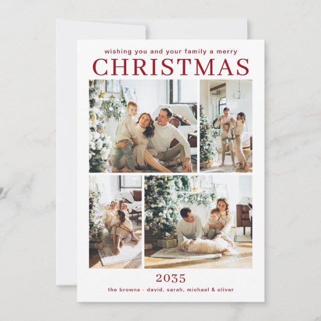 God jul Multi Photo Helgdag Card Julkort (Framsida)