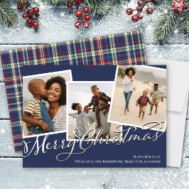 God jul Multi Photo Navy Blue Play Julkort