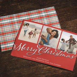 God jul Multi Photo Red-Helgdag Play Julkort