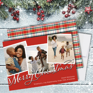 God jul Multi Photo Red-Helgdag Play Julkort
