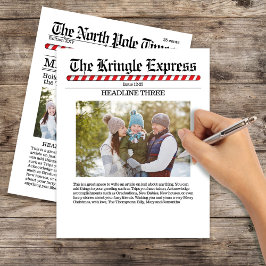 God jul Multi Photo Roligt North Pole News Flygblad