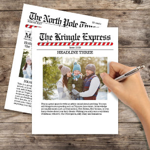 God jul Multi Photo Roligt North Pole News Flygblad