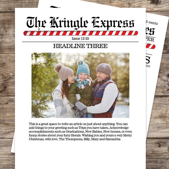 God jul Multi Photo Roligt North Pole Papper (The dimensions are 4.5" Length x 5.6" Height (vertical))