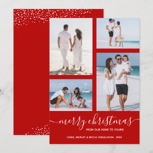 God jul Multi Photo Scarlet Julkort