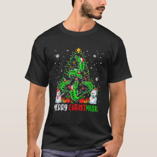 God jul Musky Funny Santa Musky Fishas As T Shirt