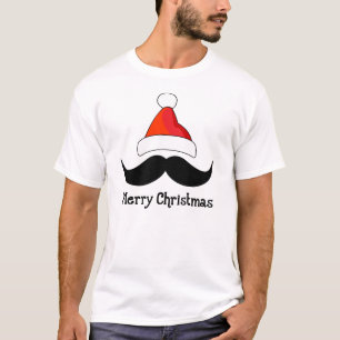 God jul mustache tee shirt