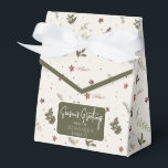 God jul Muted Holly Foliage Helgdag Presentaskar<br><div class="desc">Holly,  poinsettias och vinter foliage inslag i muterat helgdag färg över en gräddfärgad bakgrund. Rubriken "God jul". Få hjälp med kommentarer eller anpassning. Alltid lycklig för hjälp!</div>
