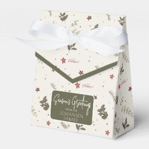 God jul Muted Holly Foliage Helgdag Presentaskar
