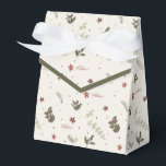 God jul Muted Holly Foliage Helgdag Presentaskar<br><div class="desc">Holly,  poinsettias och vinter foliage inslag i muterat helgdag färg över en gräddfärgad bakgrund. Rubriken "God jul". Få hjälp med kommentarer eller anpassning. Alltid lycklig för hjälp!</div>