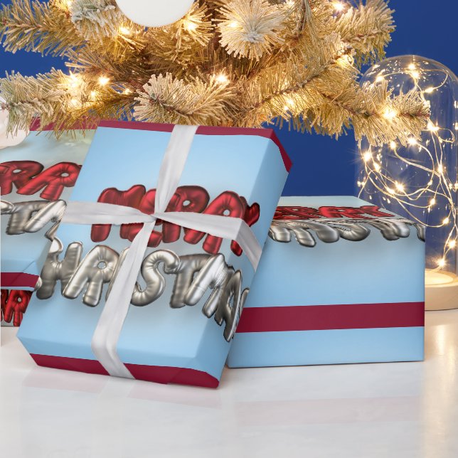 God jul Mylar Balloons Lettering Presentpapper (Helgdagar)