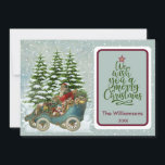God jul Mysiga Vintage julkort jultomte Kort<br><div class="desc">Scene-kort för Mysigt Vintage i god jul - en charmerande tomt på hans sligh med många leksak - snö på marken - fredligt och fridfullt. Alla designfrågor eller -begäranden,  skicka bara en chatta eller ett e-postmeddelande till: charmdesignstudio@rcn.com</div>