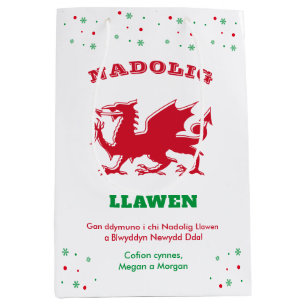 God jul Nadolig Llawen Red Welsh Dragon