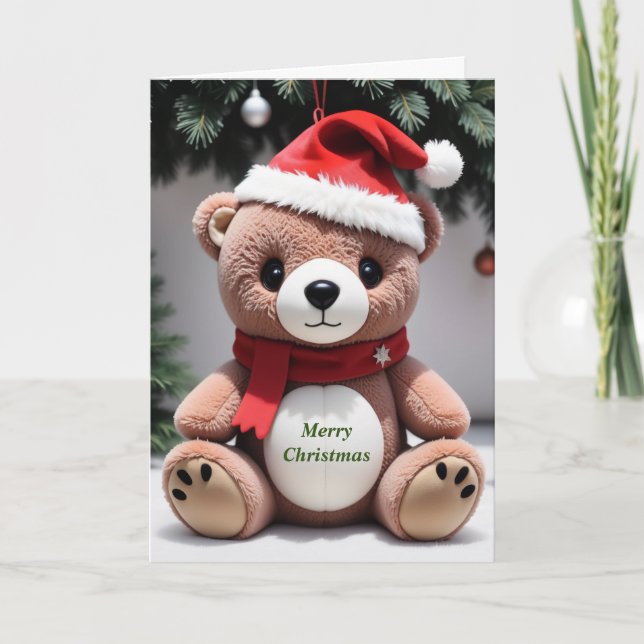 God jul Nalle Helgkort (Framsida)