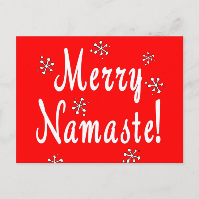 God jul Namaste presentationer Helg Vykort (Framsida)
