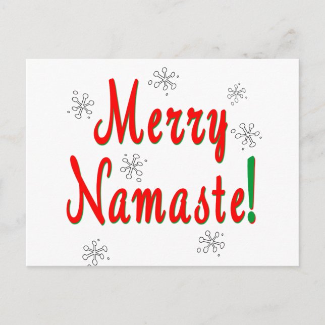 God jul Namaste presentationer Helg Vykort (Framsida)
