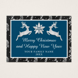 God jul Namn-flottan i Silver Visitkort