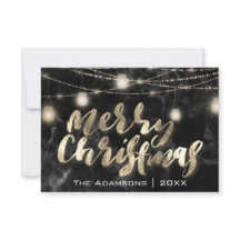 God jul Namn Ljus Marble Black Guld