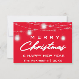 God jul Namn Photo Ljus Red Navy Inbjudningar