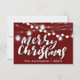 God jul Namn String Ljus Burgundy Inbjudningar