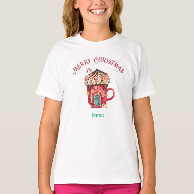 God jul Namn Sweets House, Youth XS - XL T Shirt (Framsida)