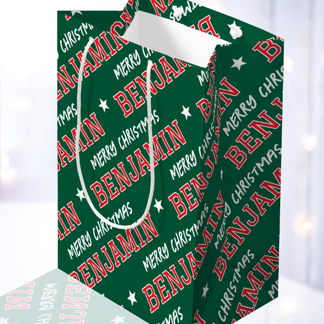 God jul Namn Typography Grönt Red (Skapare uppladdad)