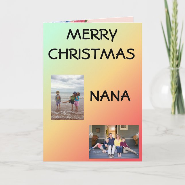God jul Nana! Kort (Framsida)