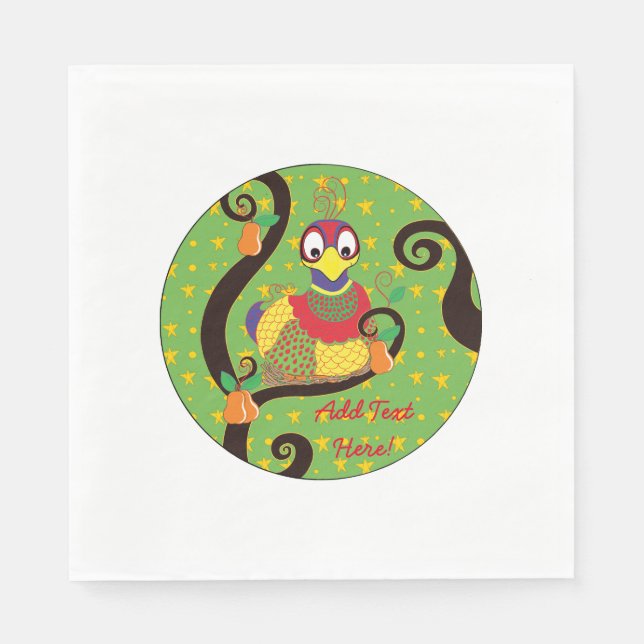 God jul, Napkin. Anpassa Pappersservett (Framsidan)