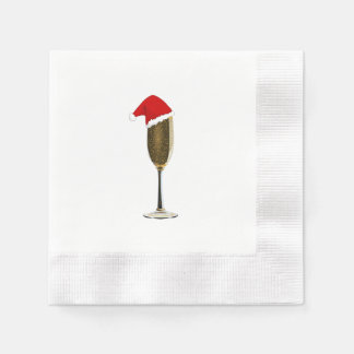 God jul, Napkins Champagne Santa Hat Pappersservett