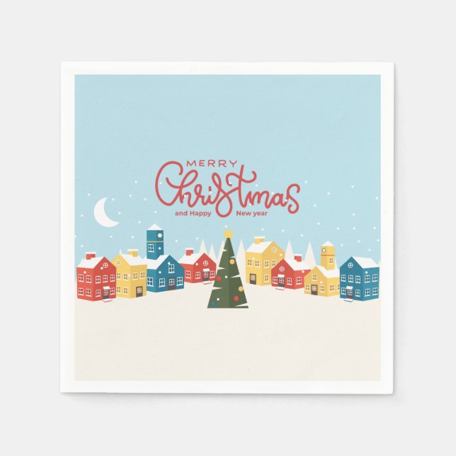 God jul Napkins | Julfest Pappersservett (Framsidan)