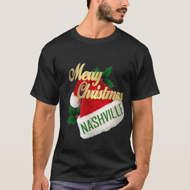 God jul Nashville Manar T-Shirt (Framsida)