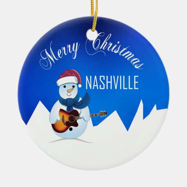 God jul Nashville Snögubbe Ornament (Framsidan)