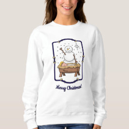 God jul Nativitet Baby Jesus Snögubbe T Shirt