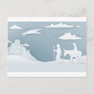 God Jul Nativitet Mary Joseph och Bethlehem Helg Vykort